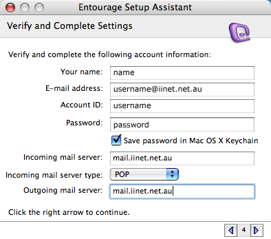 Setting Up Your E-mail in Microsoft Entourage